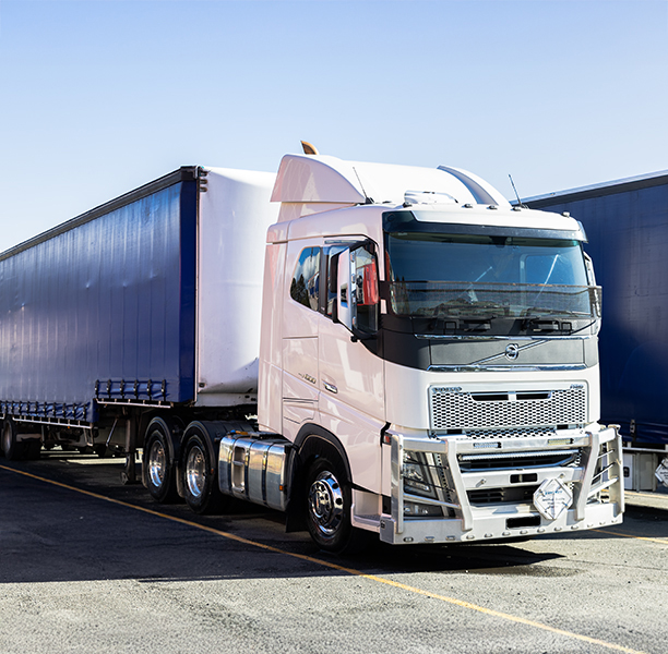 Professional driver at Ladher Group with trucks ready for interstate freight and logistics delivery